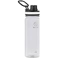 Takeya 24 oz Tritan Plastic Sport Water Bottle with Spout Lid, Premium Quality, BPA Free Food Grade Materials, Clear