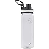 Takeya Tritan Sport Water Bottle with Spout Lid - BPA-Free & Dishwasher-Safe Water Bottle - Reusable Bottle with Lid Handle - Simple Leak-Proof Water Bottle - 24 oz, Clear