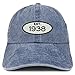 Trendy Apparel Shop Established 1944 Embroidered 81st Birthday Gift Pigment Dyed Washed Cotton Cap - Navy