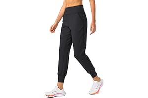 Soothfeel Women's Joggers with Zipper Pockets Petite/Regular/Tall High Waisted Athletic Workout Yoga Pants Joggers for Women