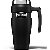 Thermos 101834 Stainless King Travel Mug, Matt Black, 470 ml
