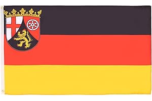 AZ FLAG - Rhineland-Palatinate Flag - 150x90 Cm - 100D Polyester Germany - German region of Rhineland-Palatinate Banner with 