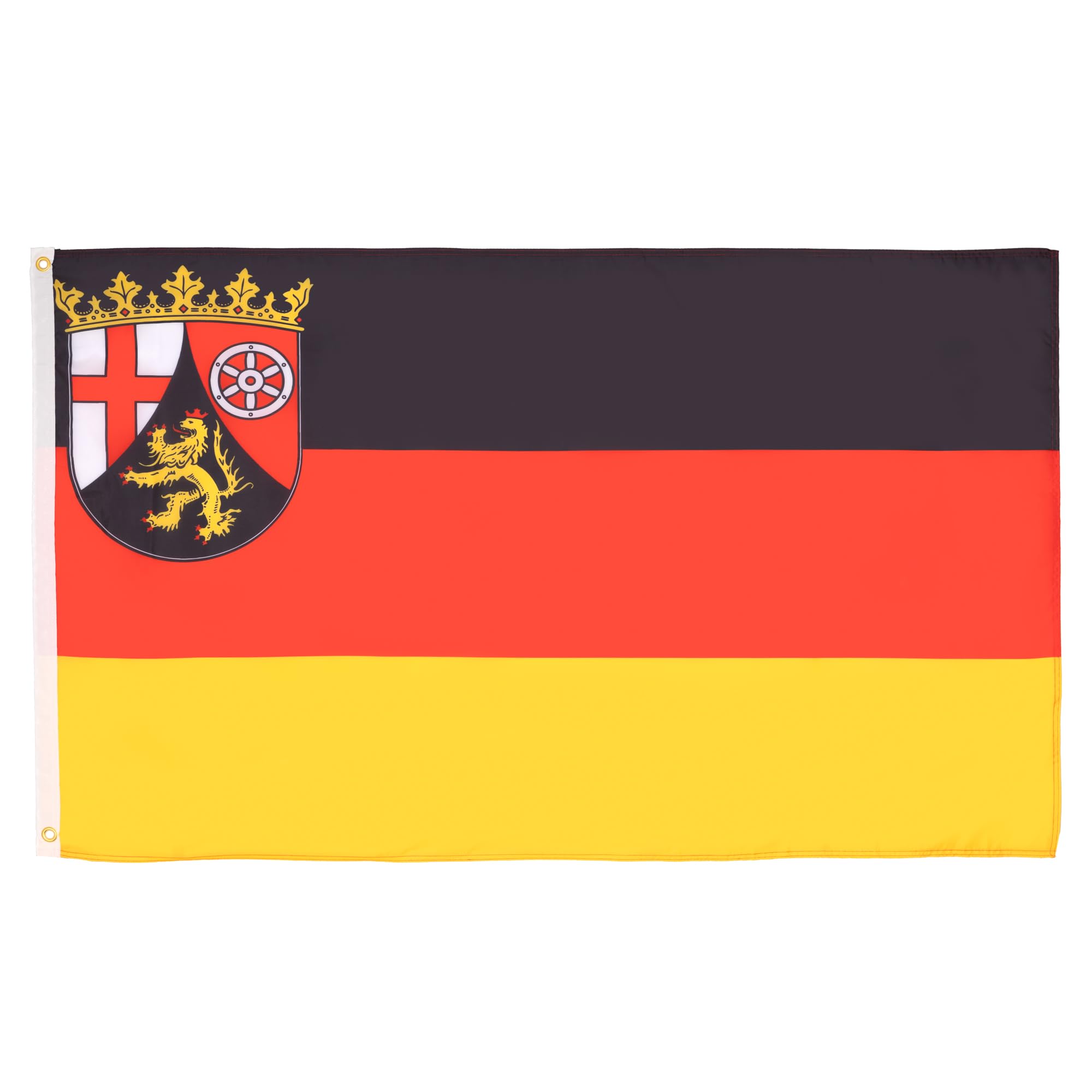 AZ FLAG - Rhineland-Palatinate Flag - 3x5 Ft - 100D Polyester Germany - German Region Of Rhineland-Palatinate Banner with Two Metal Grommets - Fade Resistant - Vivid Colors - 3' x 5' Feet - 150x90 Cm — image 1