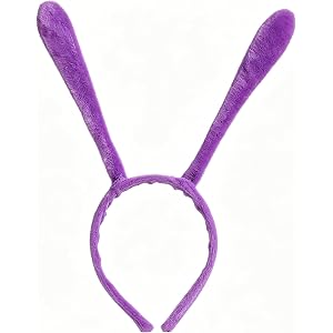 HOXIEYA Purple Plush Bunny Ear Headband, Antenna Headband Soft Plush Hair Accessory for Cosplay, Costume Parties, Teens and A
