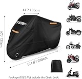 Favoto Motorbike Cover Waterproof XXXL Oxford 265x105x125 cm UV Dust view 3