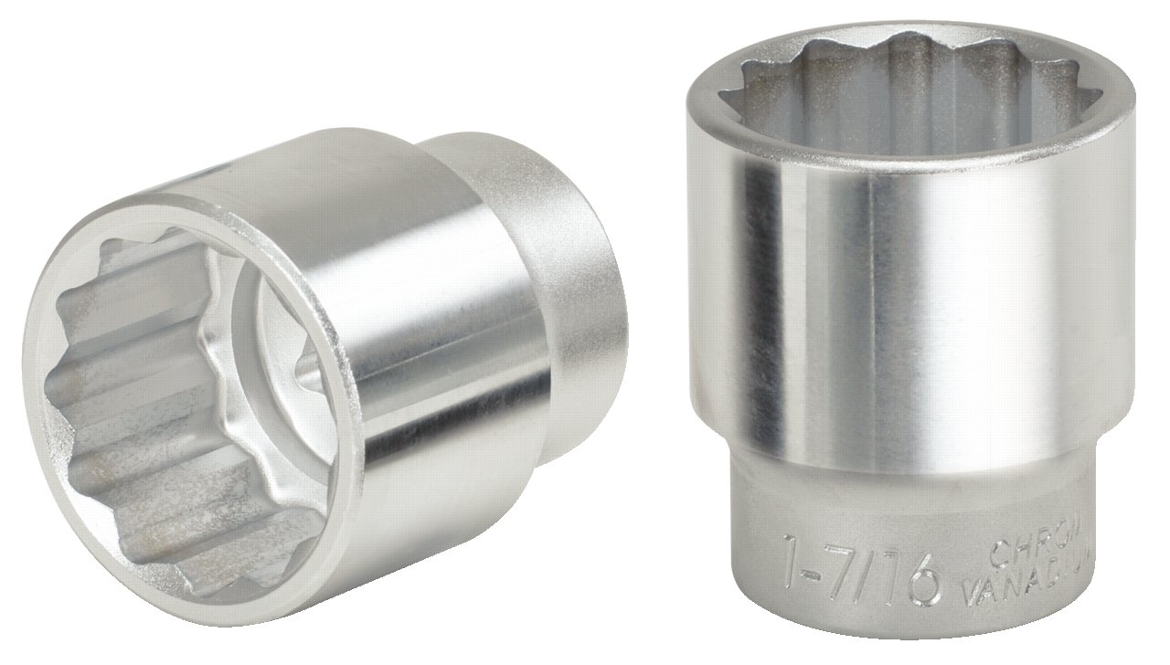 KS Tools 911.4121 3/4 Inch 12-Point Socket, Short, 52 mm