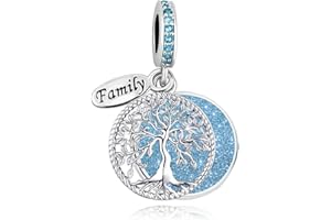 LSxAB Sparkling Family Tree of Life Charm Compatible with Pandora Bracelets
