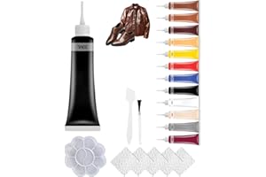 FIOPET 2026 New Advanced Leather Repair Gel, Vinyl Repair Kit for Car Seat, Professional Leather Repair Gel for Furniture, Multifunctional Couch and Jacket Repairs Kit (Black)