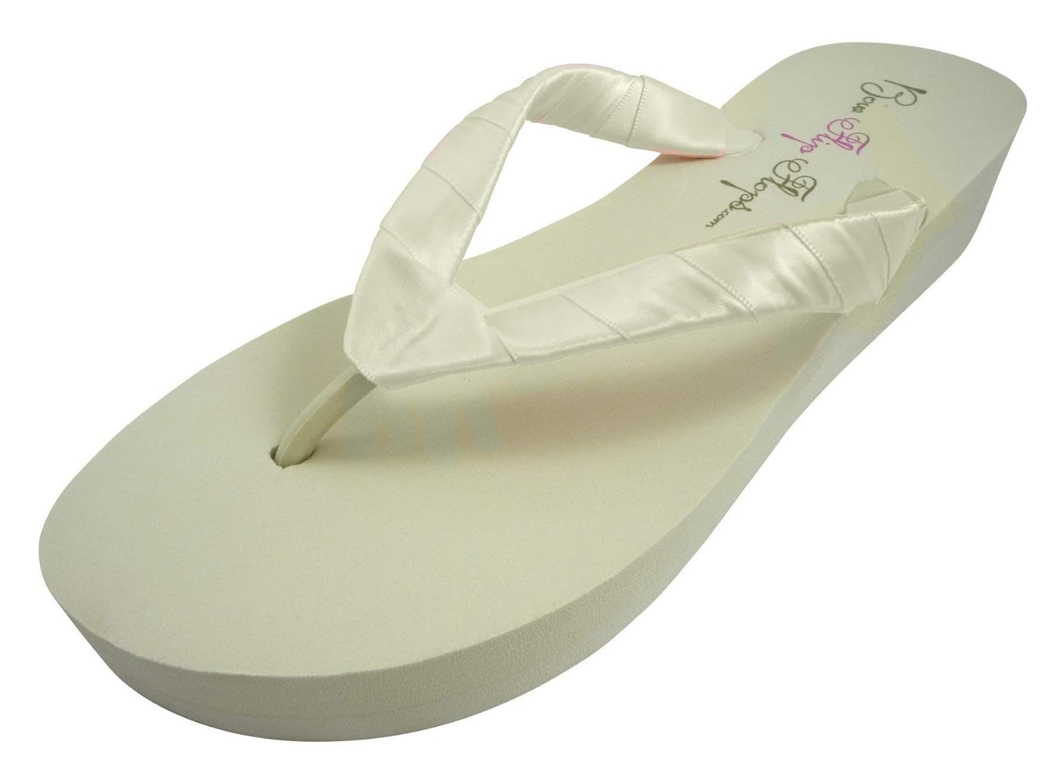 bridal wedge flip flops