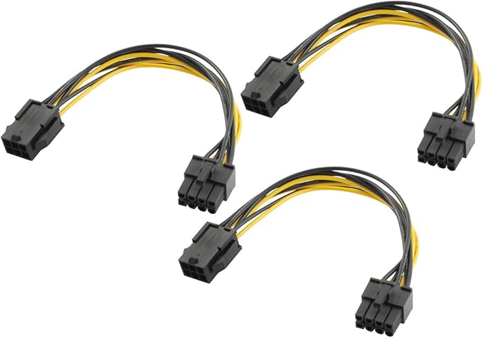 CPU 8-pin To CPU 8-pin PCI-E 6 2pin Power Adapter Cable PCI Express Splitter E