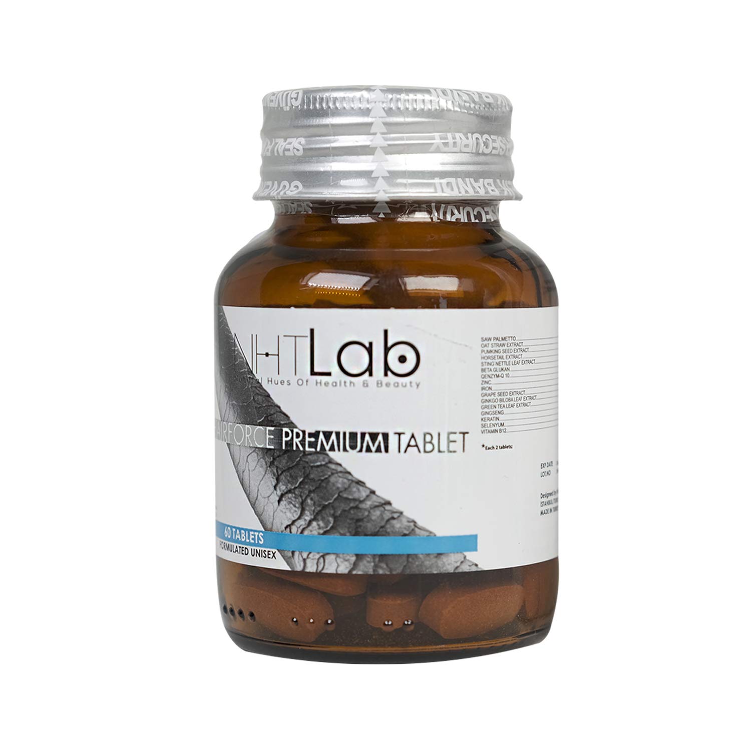 Best Vitamins for Hair Growth - NHTLab Hair, Skin, and Nails Vitamins - DHT Blocker Biotin Pills for New Hair Growth and to Prevent Hair Loss - With Vitamin C for Skin and Nails