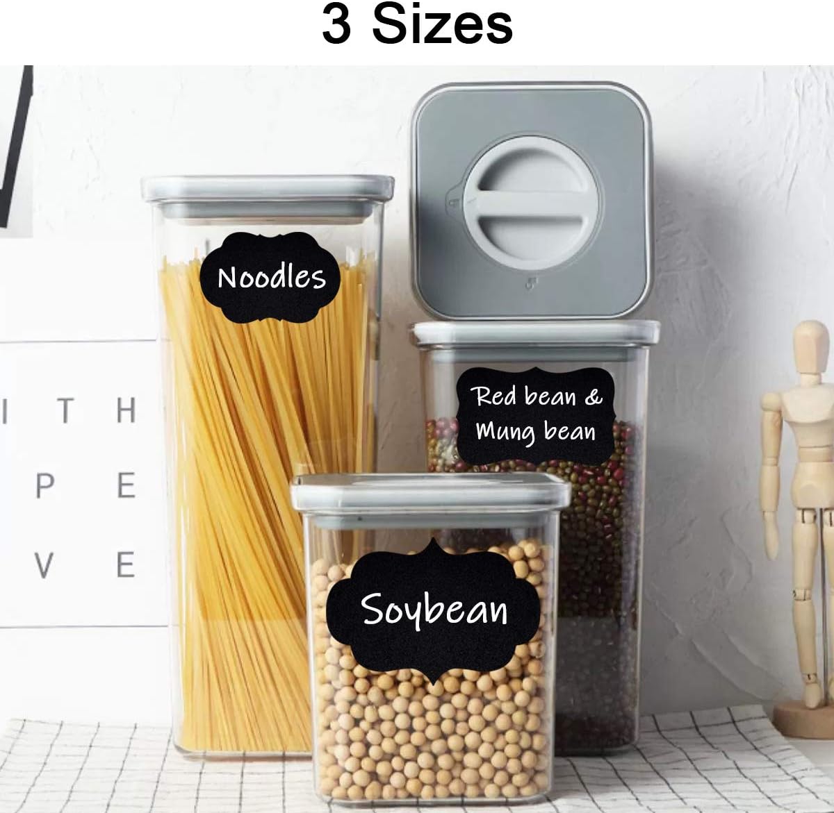 Wisdompro 134 Chalkboard Labels with 2 Chalk Markers, Removable and Waterproof Blackboard Stickers for Food Jars Spice, Glass - Image 4