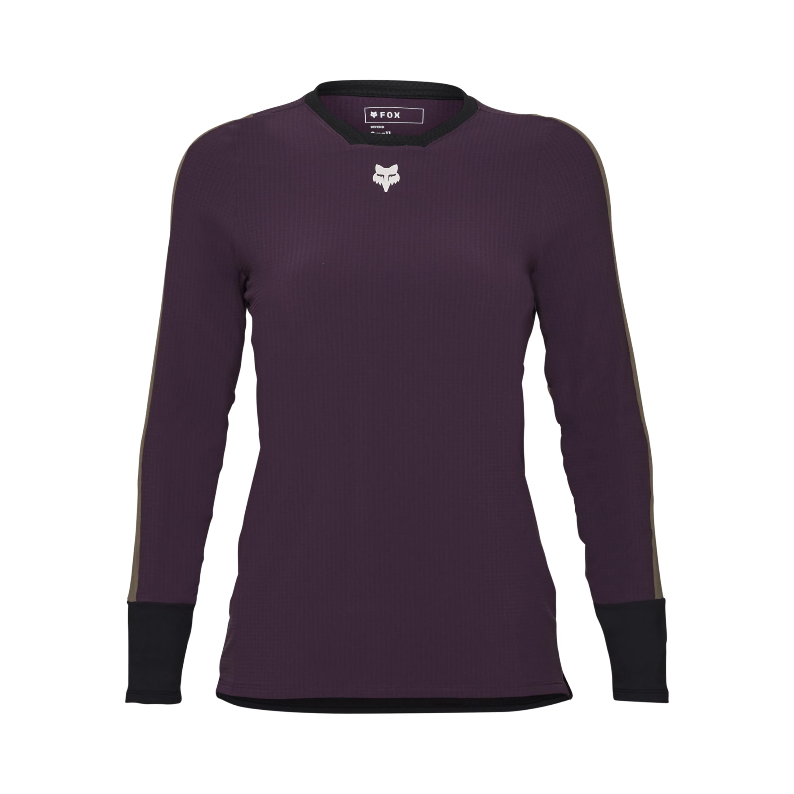 Fox Racing Women's Long Sleeve Cycling Jersey Fox Lady Defend Thermal Dark Purple M Shirt, M