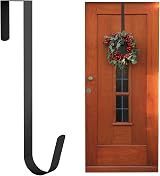 ANSIO Christmas Wreath Hanger Front Door 12.5 in Mild Steel Black view 1