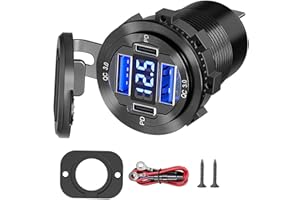 Multidevice Car Charging Adapter with Double 18w USB and Type C Port, Aluminum Body for Highly Speed