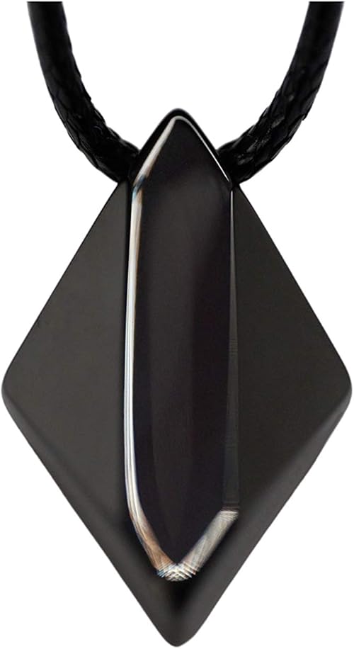 Amazon Xinlanix ネックレスメンズ タングステンゴールドペンダント シンプルな タングステン鋼 メンズジュエリー ステンレス鋼の ネックレス ひし形 Black ネックレス 通販