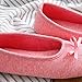 Barerun Women Elegant Cashmere Knitted Memory Foam Indoor Ballerina House Slippers/Shoes