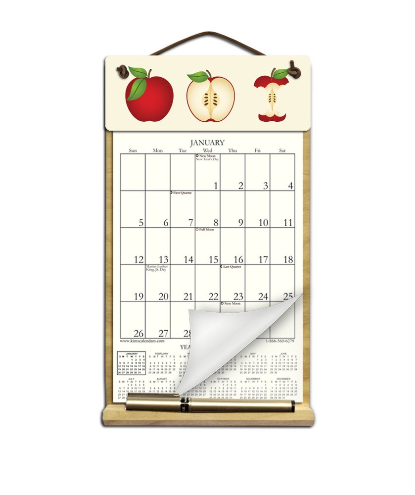 Wooden Refillable Calendar Holder Filled with The Rest of