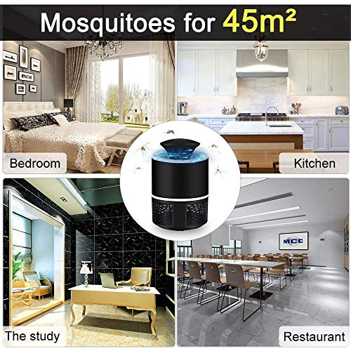 Huntingood Electric Mosquito Insect Killer/Bug Zapper with 360 Degrees LED Trap Lamp for Indoor(White)