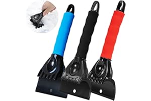 3 Pack Ice Scraper Car Windshield Scraper Snow Frost Ice Removal Tool Dang Near Indestructible Ice Scrapers for Car Windshiel
