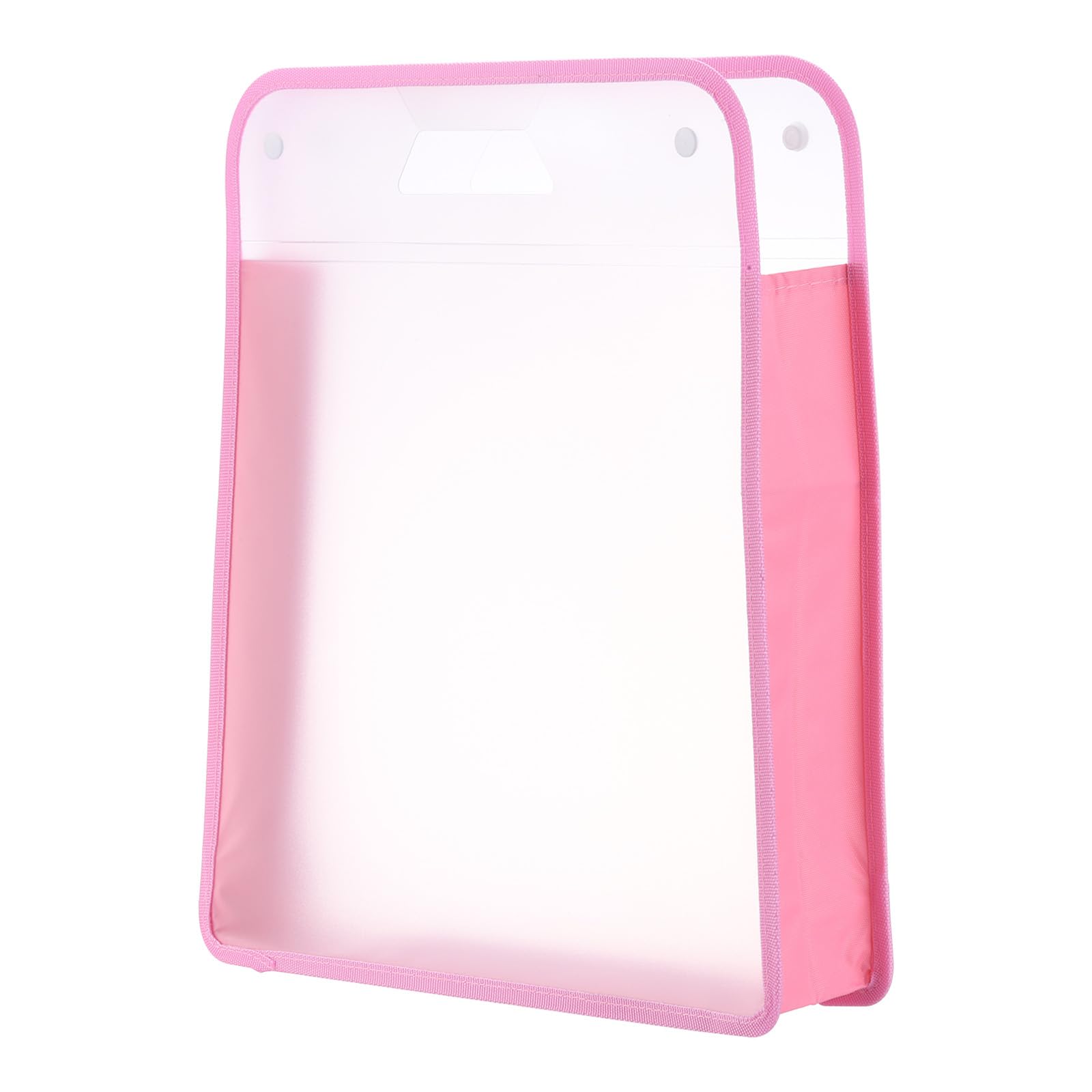 PATIKIL Scrapbook Paper Storage Organizer, Rectangular Scrapbook Organizer for 12x12" Sheet Paper Vinyl Storage with Handle for Scrapbook File Vinyl Paper Card Stock, Pink