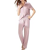 Luna & Sun Women Comfortable Soft Modal Cotton Top Sleepwear Short-Sleeved Pajama Set with Shorts Pants