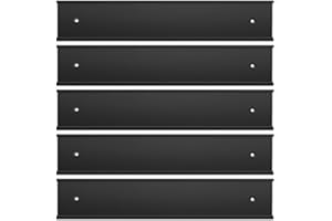 2" x 12" Aluminum Name Plate Wall Or Door Holder with Double Sided Tape 5 Pack Black