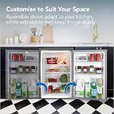 Igenix IG255X Freestanding Under Counter Larder Fridge 127 L Inox 55 cm view 7
