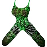 Andy's Orchids Glow in The Dark Fishnet Stockings, Lace High Waist Luminous Tights High Waist Pantyhose White Stock