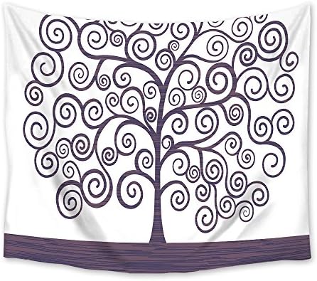 Mosphee Tapestry Wall Hanging, Gustav Klimt Tree of Life Famous Oil Painting Creative Design Large Wall Art Tapestries Picnic Blanket Beach Towels for Bedroom Living Room Dorm Decor - 60 x 90 Inches