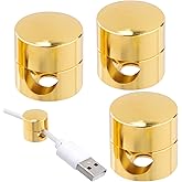 VARMDUKKE 3 Sets Charger Cord Holders, Adjustable Metal Cable Cord Management Clips, Adhesive Nightstand Phone Wire Organizers for Office, Desk, Home - Gold