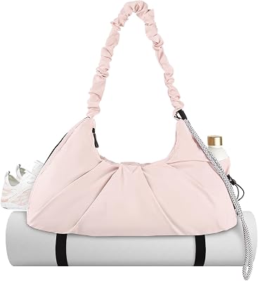 Sac de Sport Fille, Petit Sac de Voyage Femme avec Compartiments Chaussures, Imperméable Sac Piscine Femme, Sac de Yoga Léger pour Gym, Fitness, Weekend Voyage