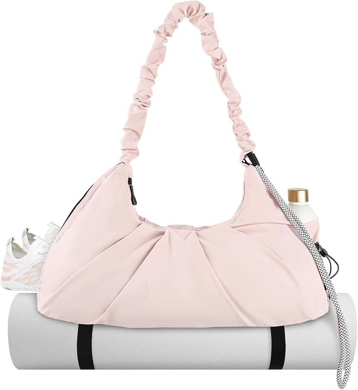Sac de Sport Fille, Petit Sac de Voyage Femme avec Compartiments Chaussures, Imperméable Sac Piscine Femme, Sac de Yoga Léger pour Gym, Fitness, Weekend Voyage