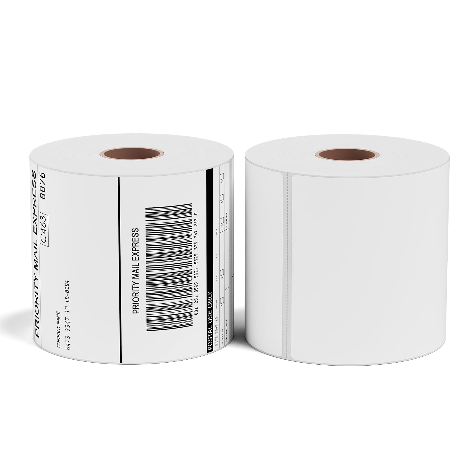 Photo 1 of FITBAGY 4"x 6"Direct Thermal Labels Roll White Barcode Printer Paper Shipping Labels Commercial Grade 250 Labels/Roll (2 Rolls)