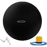 Fitvids Exercise Ball for Fitness, Yoga, Pilates with Quick Pump, Anti-Burst Slip Resistant Balance Ball