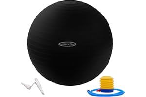 BalanceFrom Ballon d'exercice anti-éclatement et antidérapant pour yoga, fitness, accouchement avec pompe rapide – Capacité d