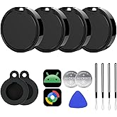 Air Tracker Tags for Androids-4Pack,Blutooth Smart Tags,Google Find Trackers for Google'S Find Hub App,IP65 Waterproof Luggage Tracker Android for Keys,Wallet,Luggage