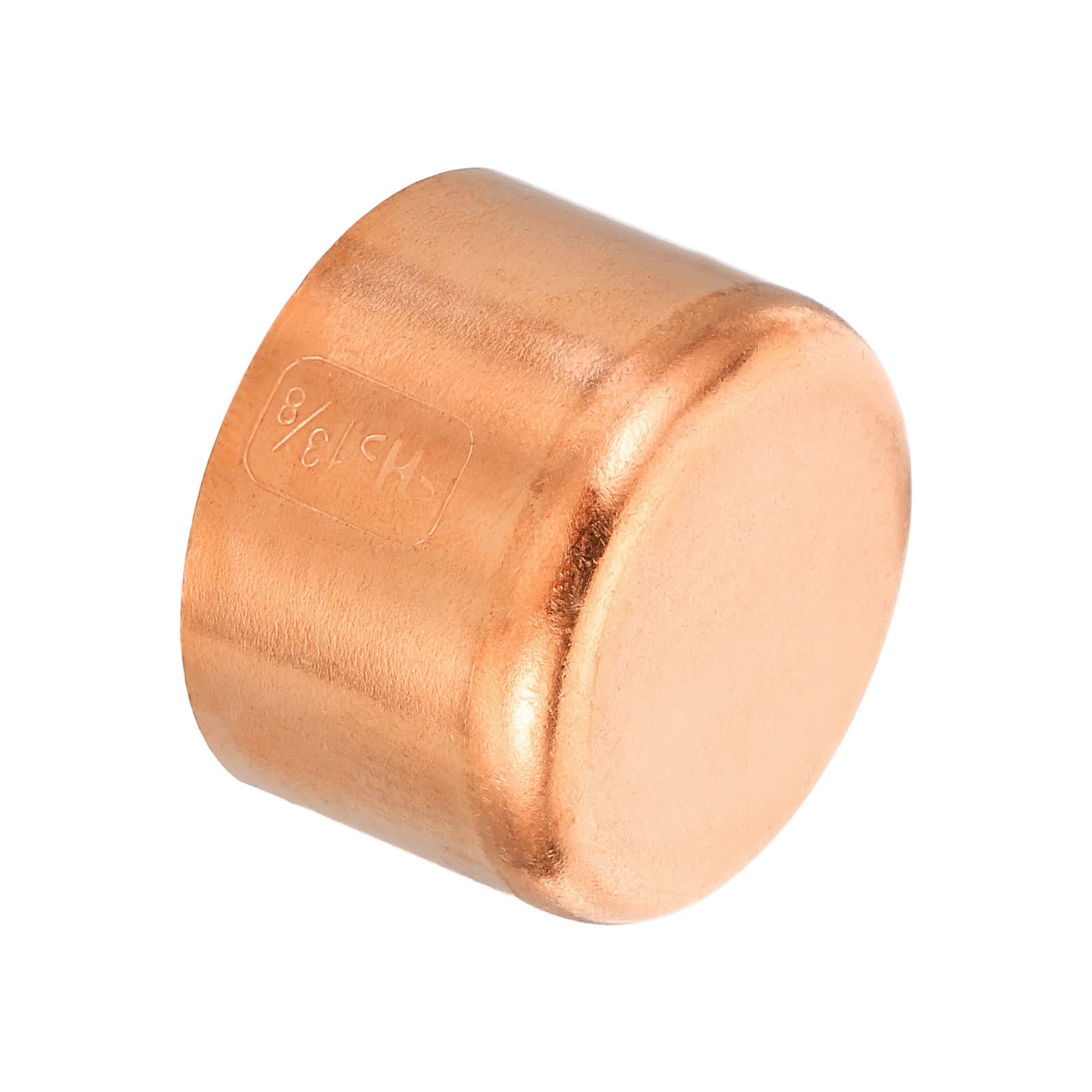 PATIKIL 35.1mm(1.38") ID Copper Pipe End Cap, Copper Fitting Cap Sweat Plug Solder Connection for Plumbing HVAC Air Conditioner