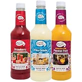 Master of Mixes Margarita/Daiquiri FUNdamentals Variety, 1 Liter, 3 Pack | Pina Colada, Strawberry, &amp; Passion Fruit | Cocktail &amp; Mocktail Drink Recipes, Pour Ready, Consistent, Smooth Mixing Texture