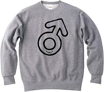 Amazon Co Jp マスキュラ 雄 オス 記号 文字 筆絵 イラスト おもしろ スウェット トレーナー Clothing Accessories