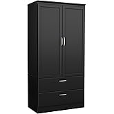 South Shore Acapella Wardrobe Armoire, Pure Black