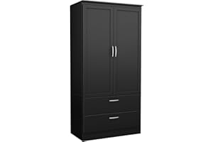 South Shore Acapella Wardrobe Armoire, Pure Black