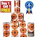 EasyShot Shooting Target Stickers-Adhesive Gun Targets for Shooting Targets for Rifle, Pistol, Air Pellet, Airsoft Guns Sticker BB Targets for Range Practice (4 Inch Orange Target Stickers 200pcs)