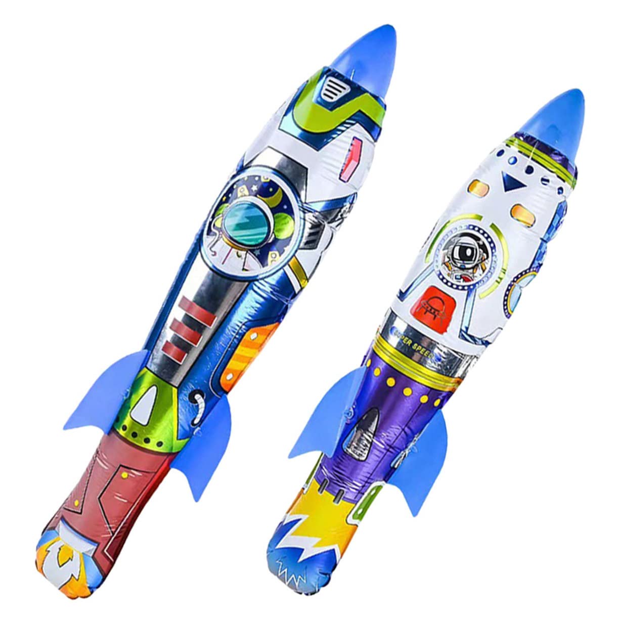 TOYANDONA 2pcs Inflatable Hand Throw Rocket Decoraciones Inflables Para Jardín De Días Festivos Giant Inflatable Rocket Outdoor Toys Small Child Plastic, Aluminum Film Helicopter