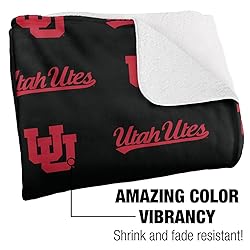 University of Utah Logo Pattern Sherpa