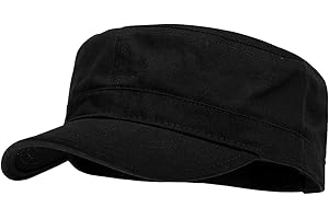 NYFASHION101 Fashionable Solid Color Unisex Adjustable Velcro Strap Cadet Cap Black