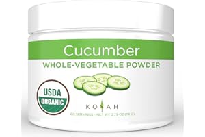 KOYAH - Organic USA Grown Cucumber Powder (1 Scoop = 1/2 Cup Fresh): 60 Servings, Freeze-dried, Whole-Vegetable Powder
