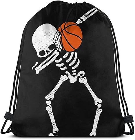 Elsaone Cráneo de Baloncesto Mochila con cordón Mochila Bolsa de ...
