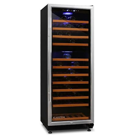 Klarstein Gran Reserva Nevera de vinos 320l 11 baldas 2 zonas frio ...