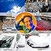 SONRU Car Windshield Sunshade Cover / 3 Magnets Most Secure Fitting and Easiest Installation/Waterproof, Soft Scratch-Free/for Cars Trucks Vans and SUVs(58'' X46'') (White)